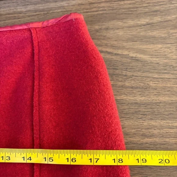 MaxMara Red 100% Virgin Wool Pencil Skirt M *Flaw - Picture 8 of 11